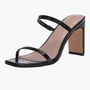 The Drop Chic Black Strappy Heels